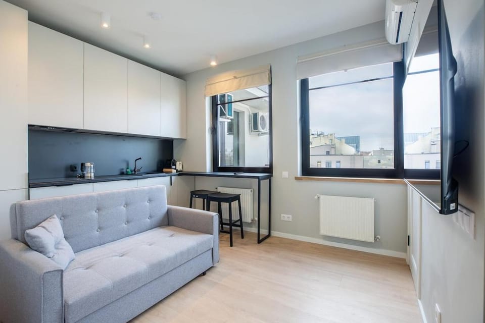 Sage Green Studio for 3 Quiet Central Street Apartment in Riga