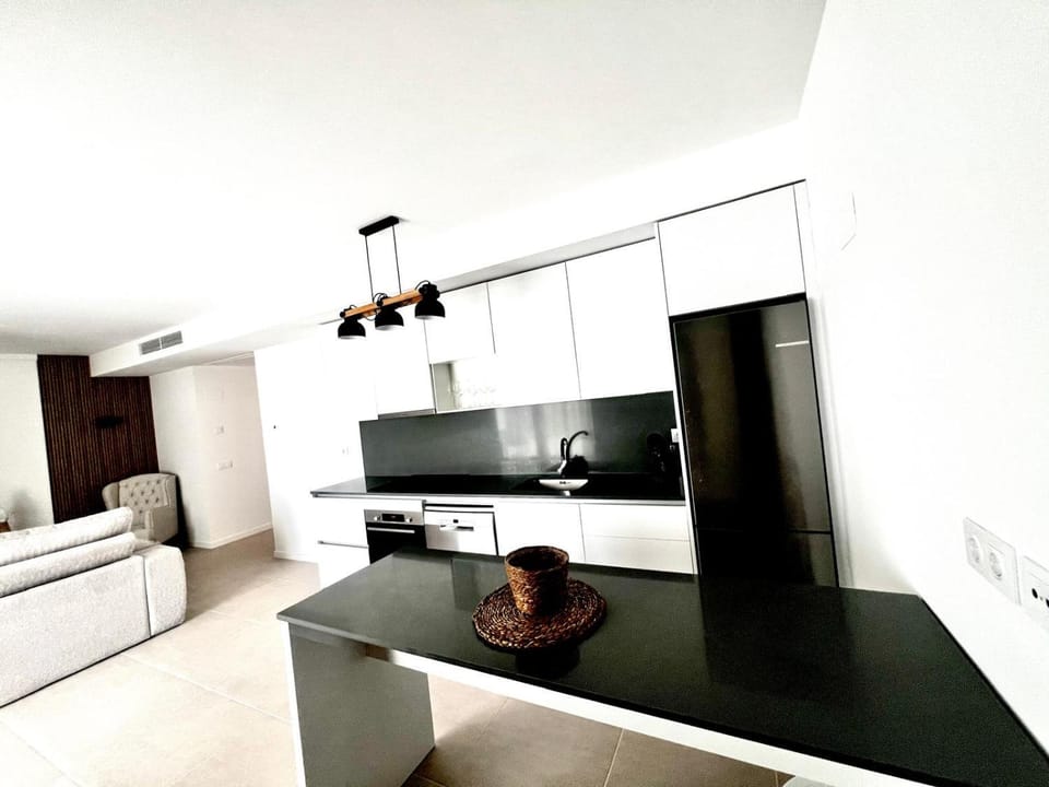 Living room, kitchen