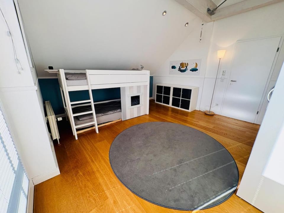Bed, Photo of the whole room, Bedroom, bunk bed, wardrobe