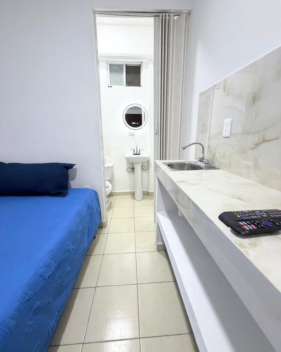 Photo of the whole room, kitchen