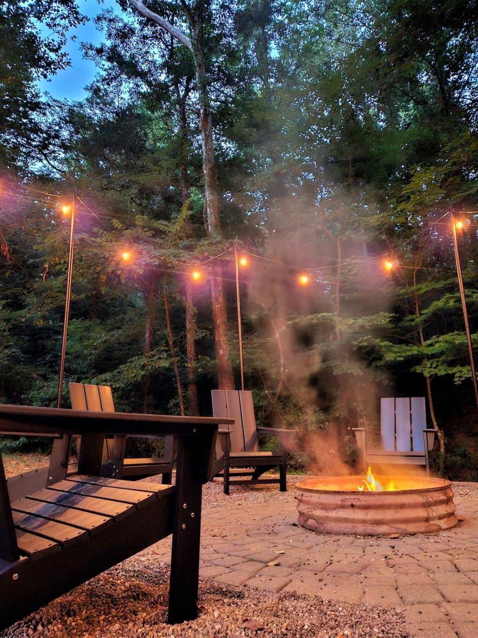 Secluded Cabin That Sleeps 12 with Loft Bunkhouse and Game Room including 86 inch TV Cabin in Indiana