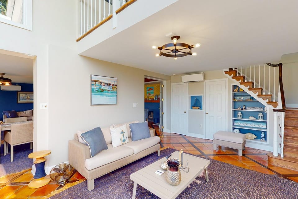 Dog-friendly riverfront home with dock, 2 balconies, waterside patio, & grill Vacation rental in Spa Creek
