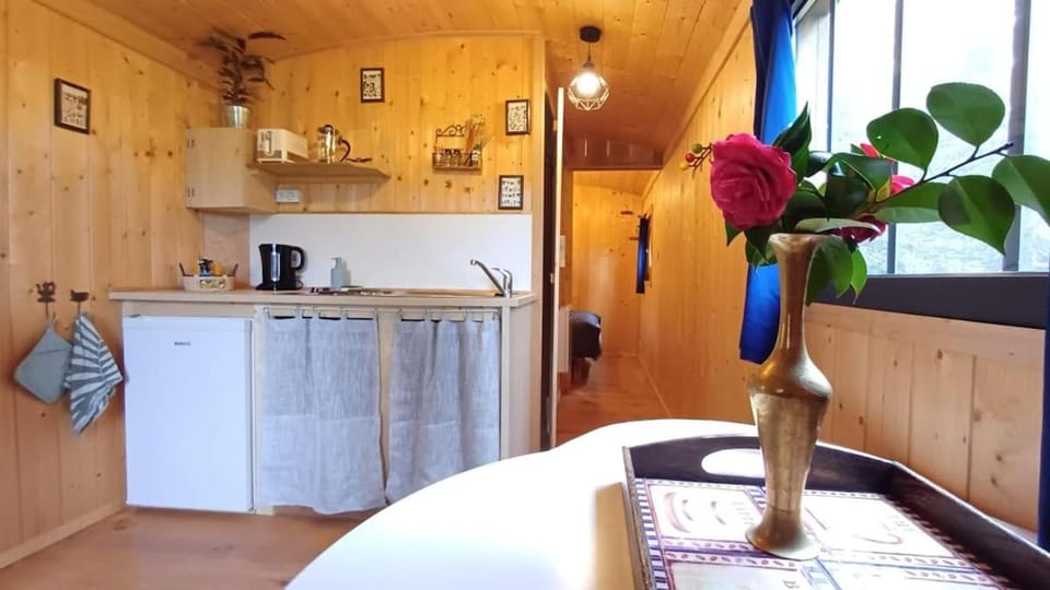 Roulotte des Hêtres au Domaine de Vauguenige Chalet in Nouvelle-Aquitaine