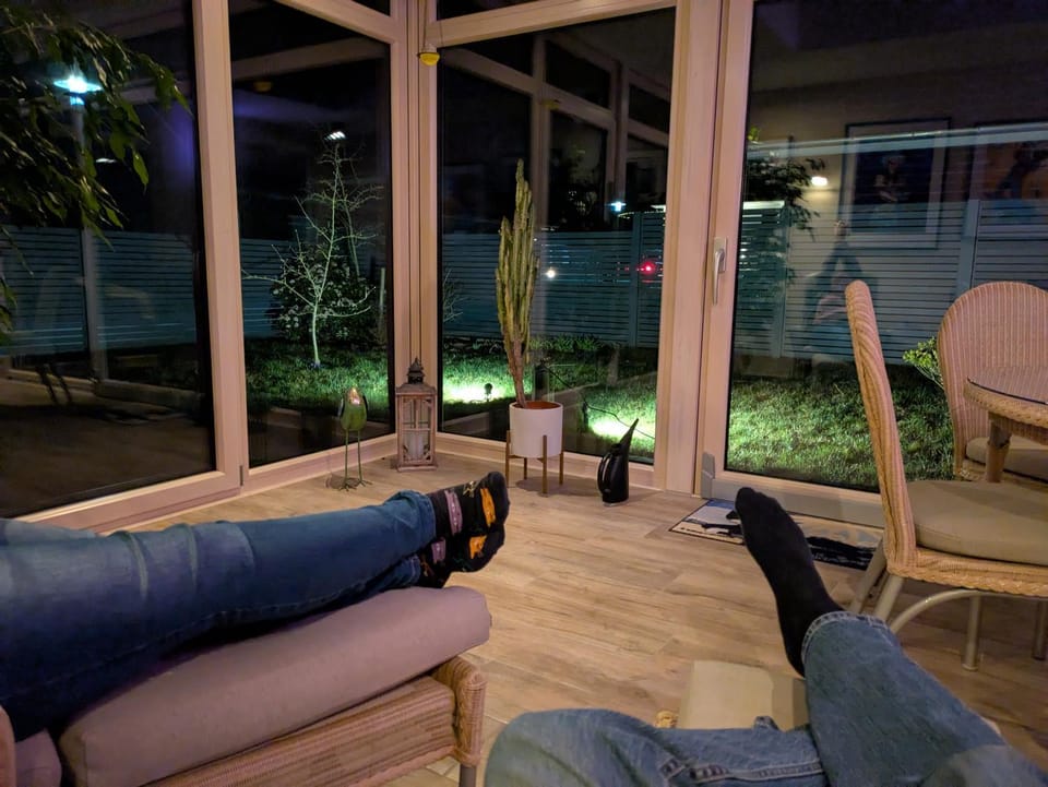 Night, Garden view, Inner courtyard view