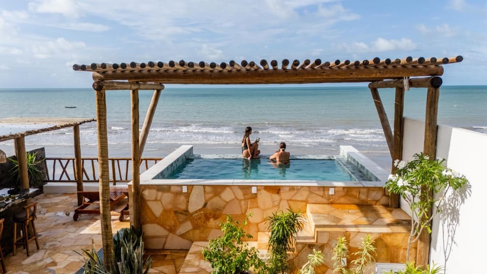 Natural landscape, View (from property/room), Balcony/Terrace, Beach, Pool view, Sea view, Swimming pool