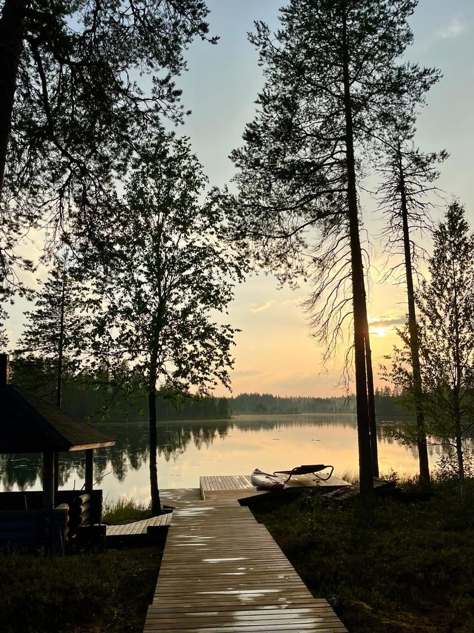 Natural landscape, Lake view, Sunset