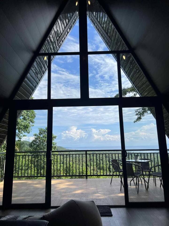 Romantic A-Frame Cabin w/ a View + WiFi Cabin in Island Garden City of Samal