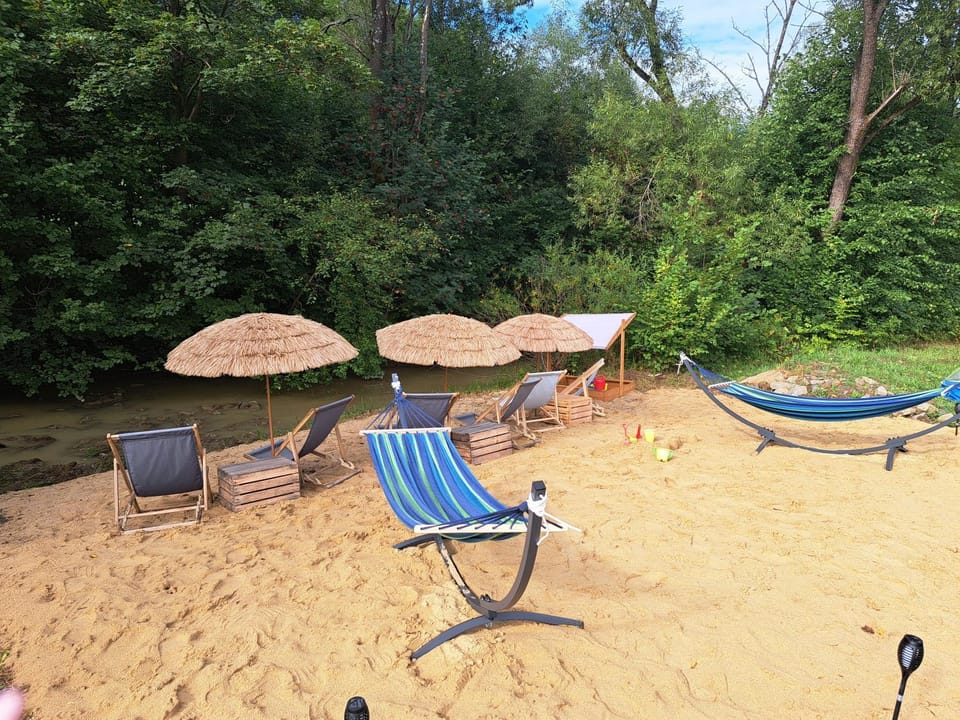 Natural landscape, Children play ground, Garden, Beach, Garden view, Mountain view, River view, furniture, sunbed