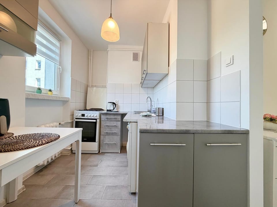 Kitchen or kitchenette, oven