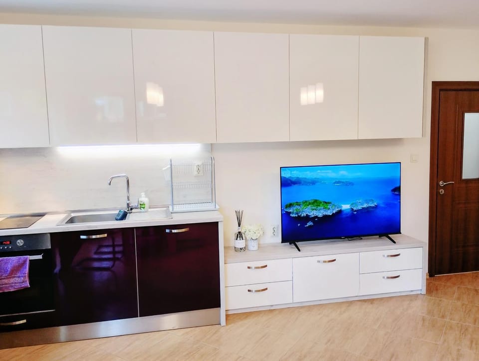 Kitchen or kitchenette, Living room, Dining area