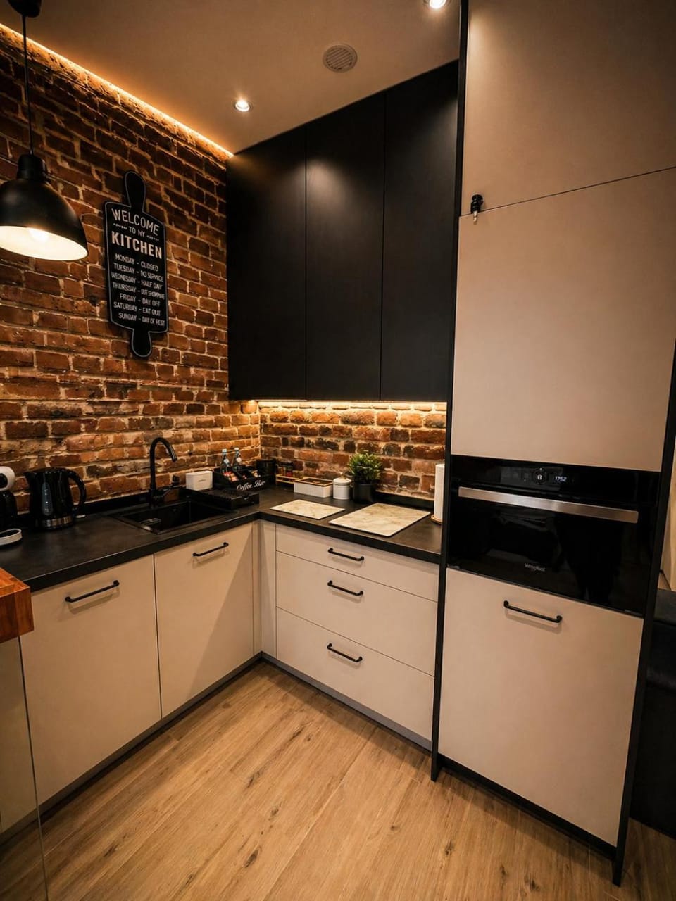 Kitchen or kitchenette, kitchen