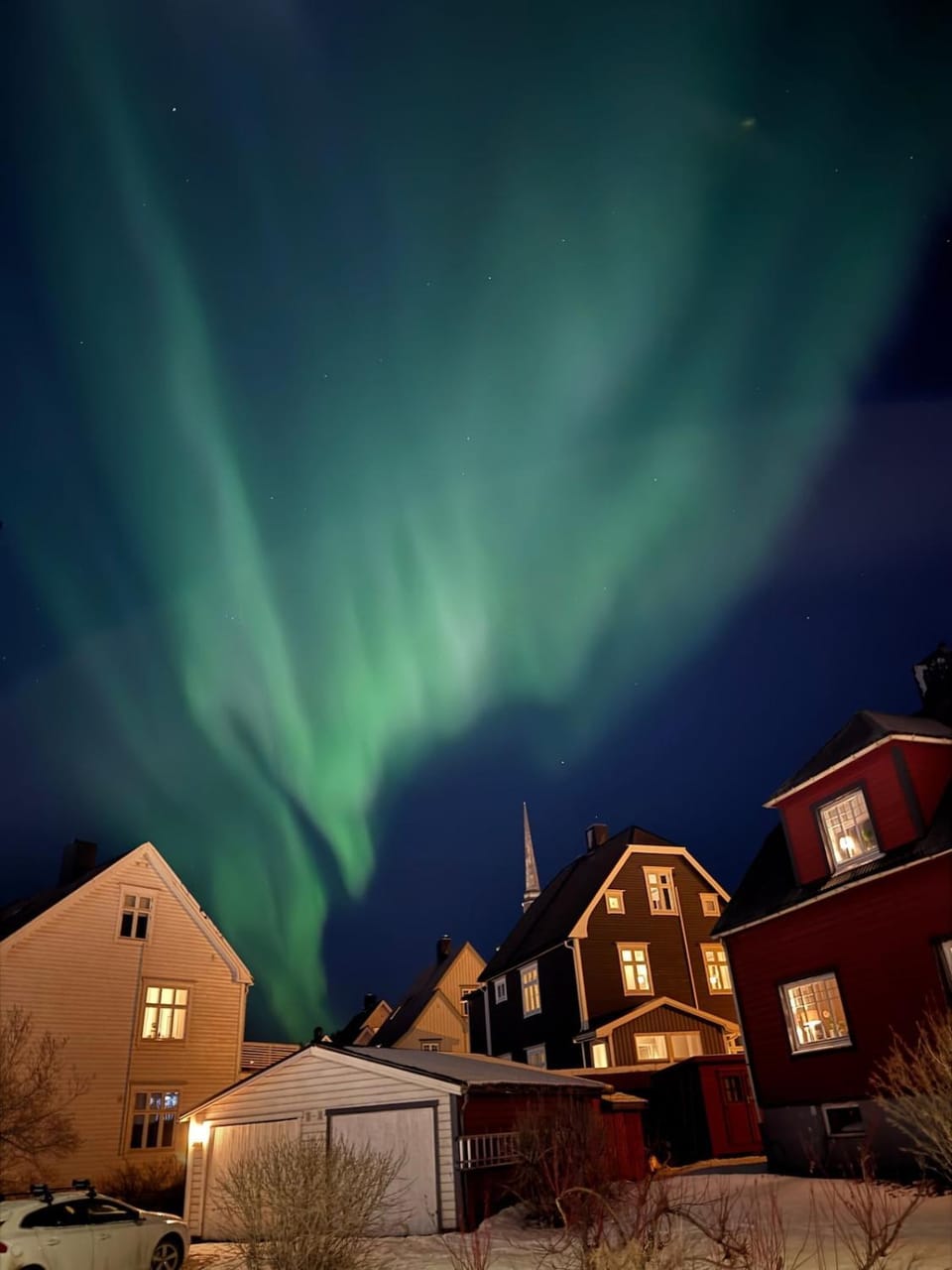 Nearby landmark, Night, Natural landscape