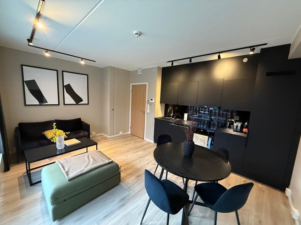 Bed, Kitchen or kitchenette, Living room, Photo of the whole room, Seating area, Dining area