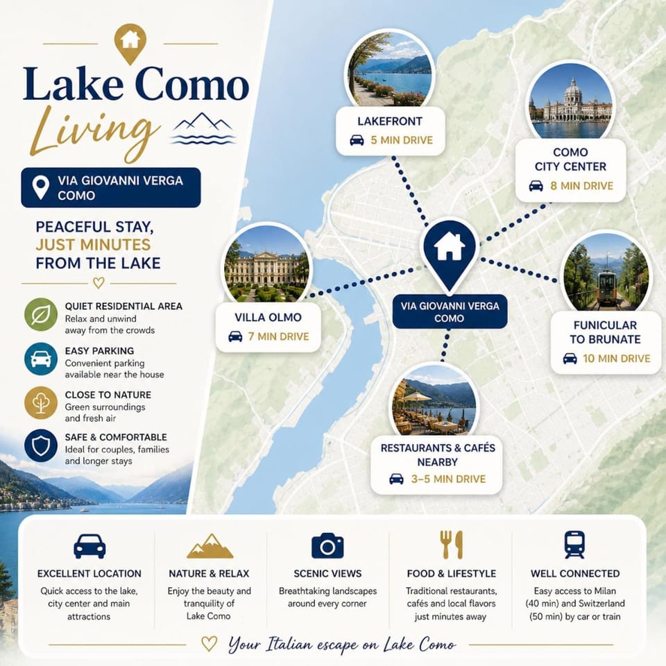 A Casa di Silvia Lake View Balcony 2 Bedrooms Apartment in Como