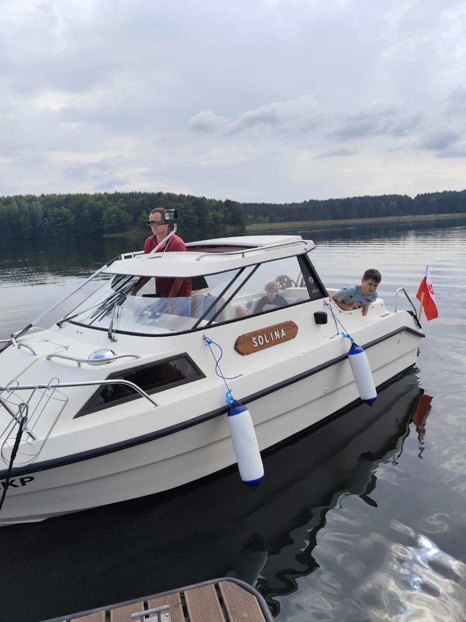 Na Fali Woli Jacht Wynajem Docked boat in Poland