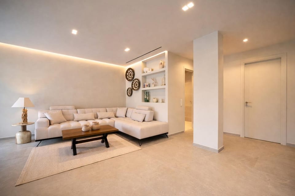 TV and multimedia, Living room, Pool view, Sea view