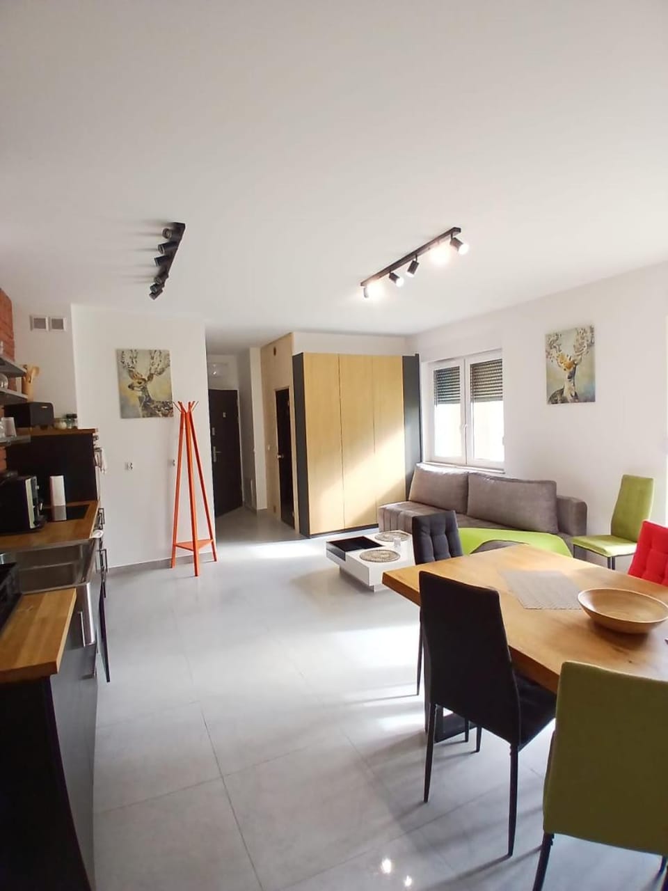 Living room, microwave