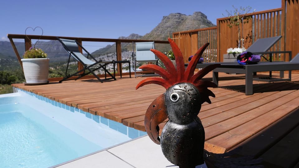 Mountain view, Swimming pool, sunbed