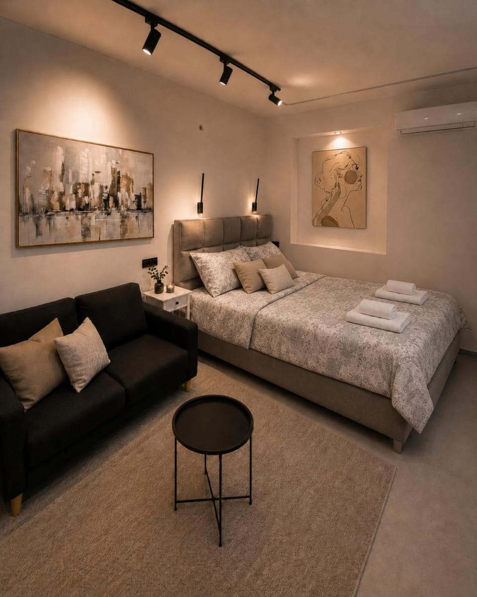 Bed, Living room