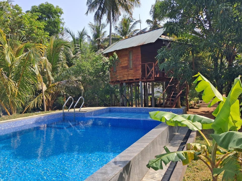 Property building, Garden, Pool view, Swimming pool