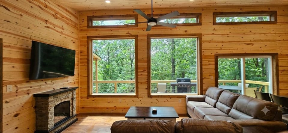 Property building, Natural landscape, Game Room, TV and multimedia, Living room, Seating area, Pets, Landmark view, older children, Family, heating