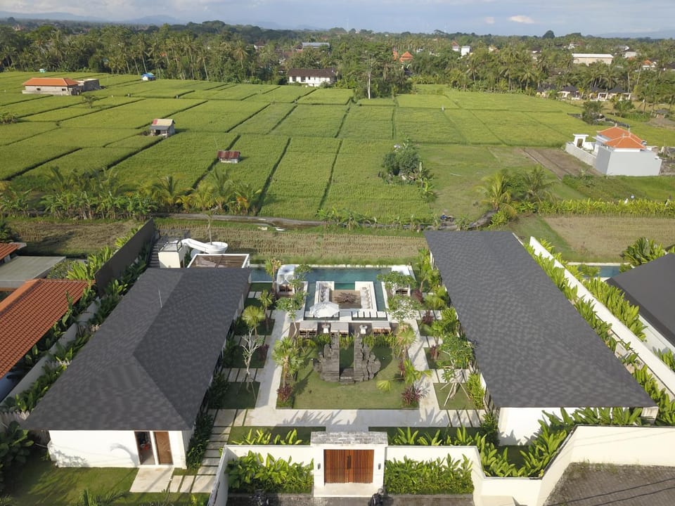 Property building, Natural landscape, Bird's eye view, Garden view, Inner courtyard view