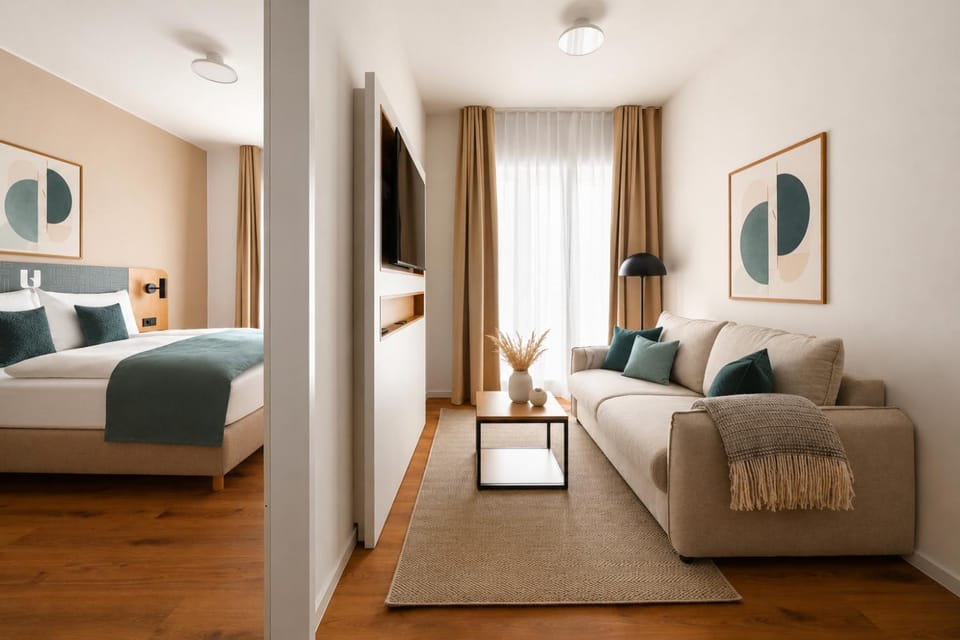 Photo of the whole room, Seating area, Bedroom