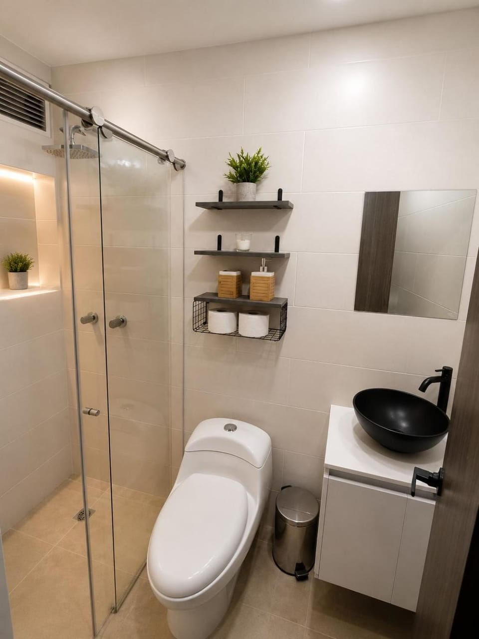 Shower, Toilet, Bathroom, towels