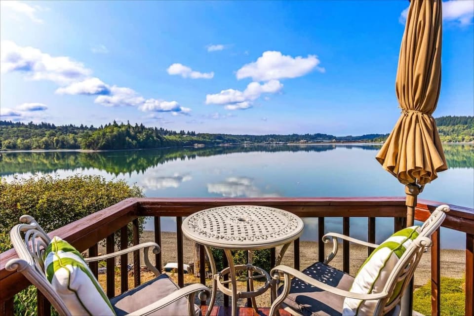 Beautifully Remodeled Beach Front A-Frame Chalet in Shelton