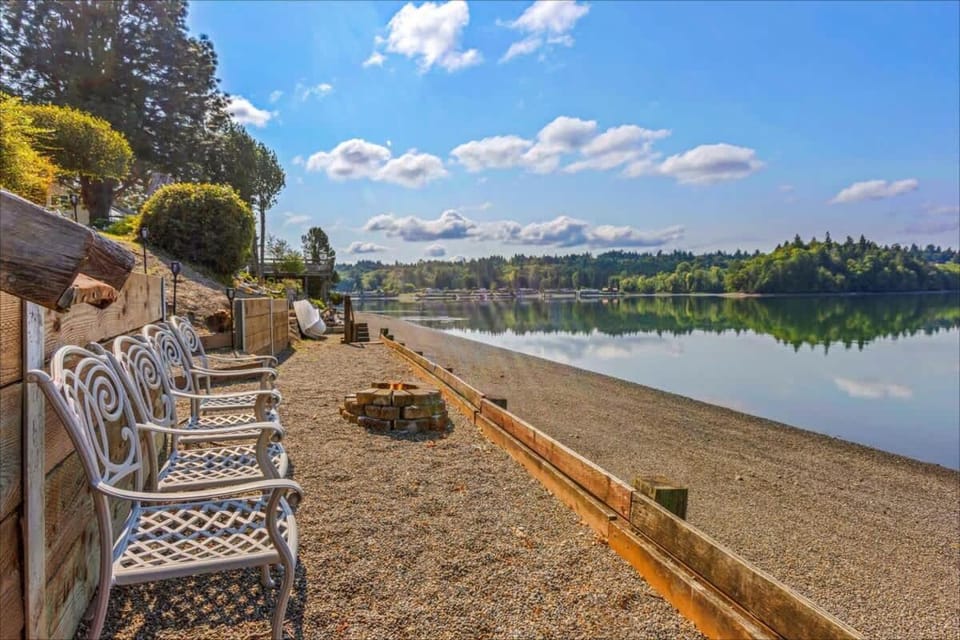 Beautifully Remodeled Beach Front A-Frame Chalet in Shelton