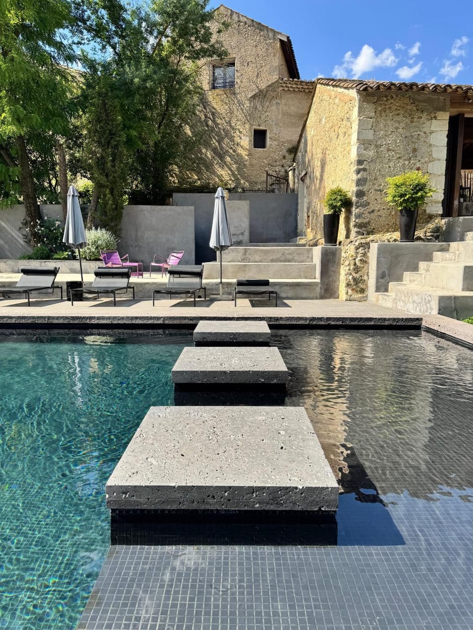 Property building, Living room, Swimming pool