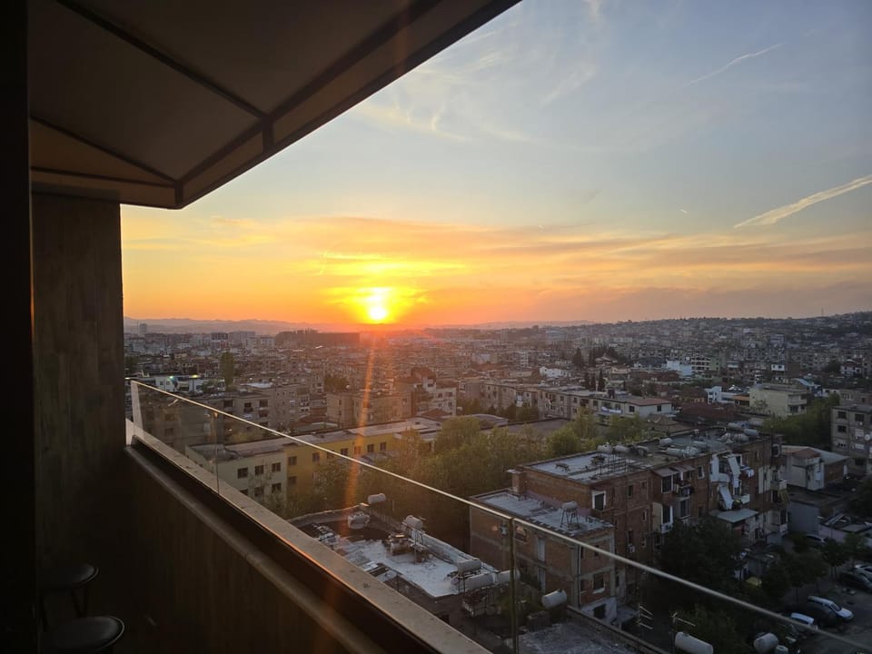 View (from property/room), Balcony/Terrace, City view, Sunset