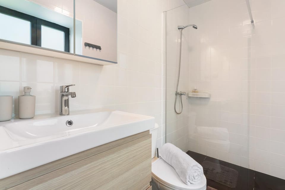 Bathroom, Living room
