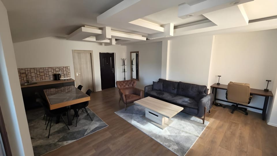 Kitchen or kitchenette, Living room, Dining area