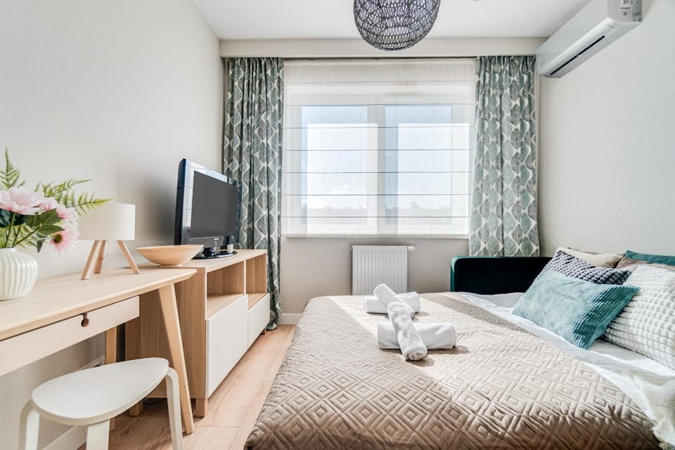 Bedroom, wardrobe, air conditioner