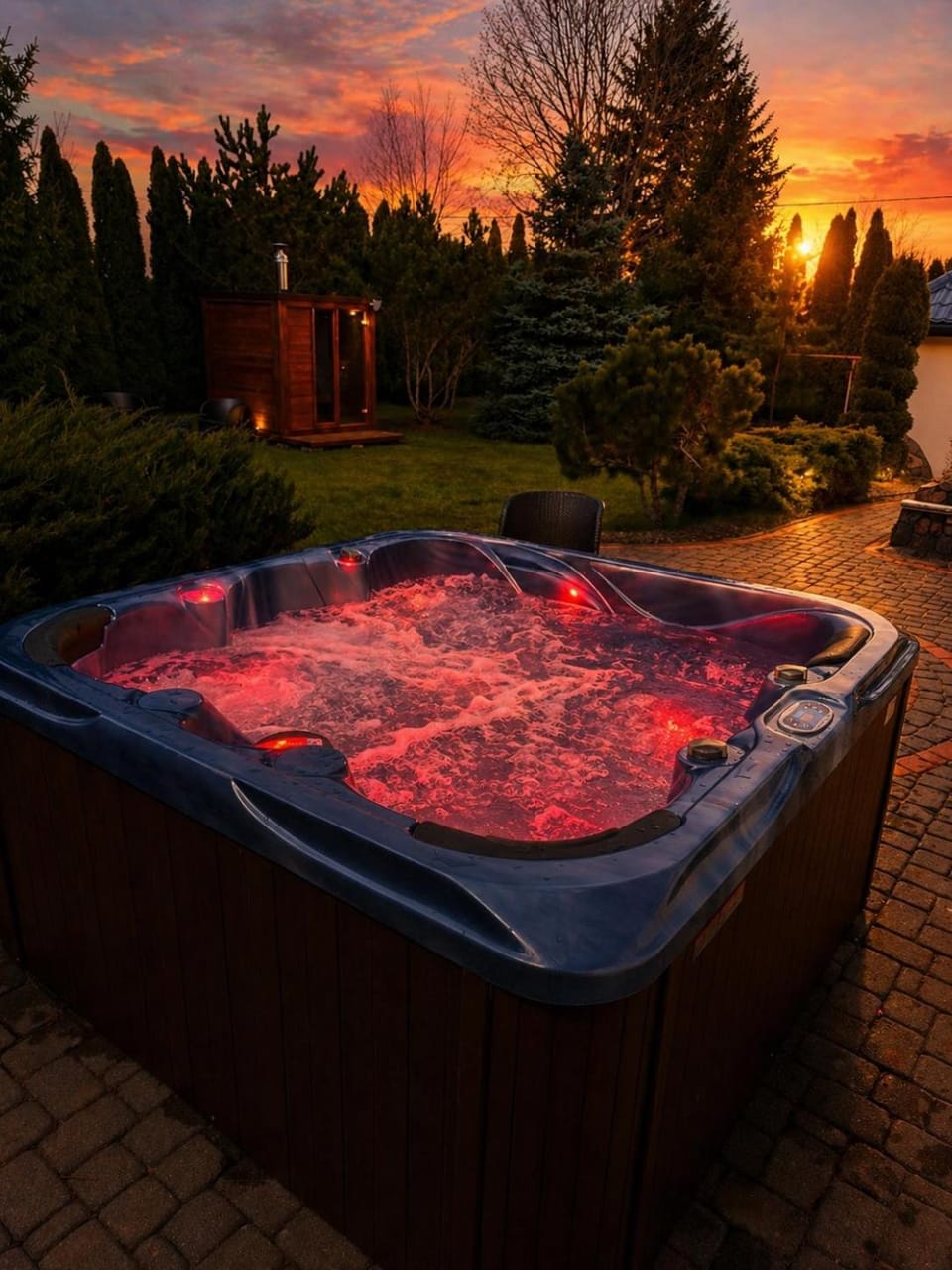 Activities, Garden, Hot Tub, Sauna, Sunset