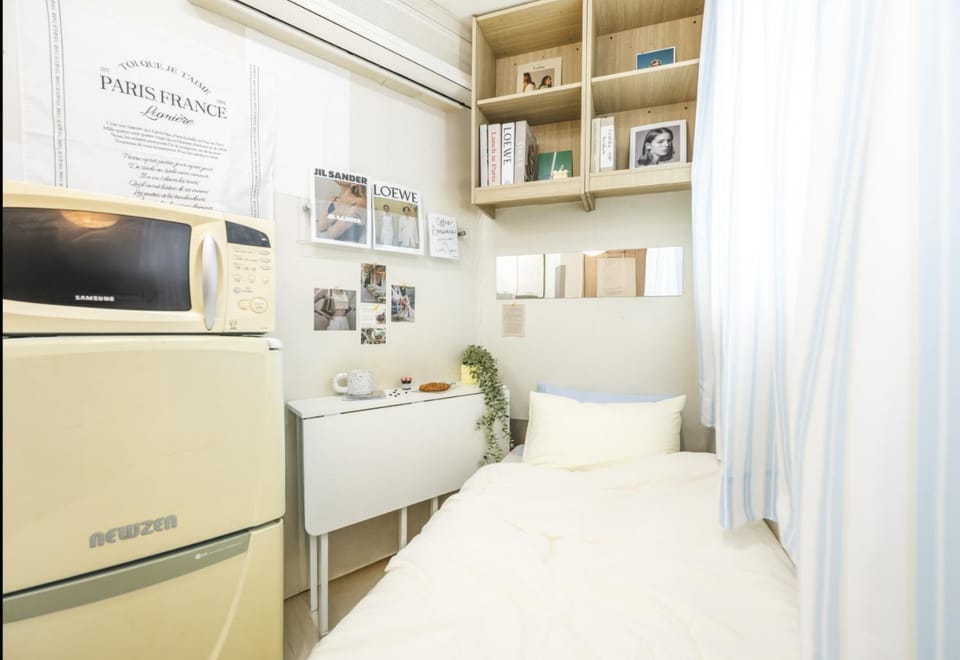 Bed, microwave