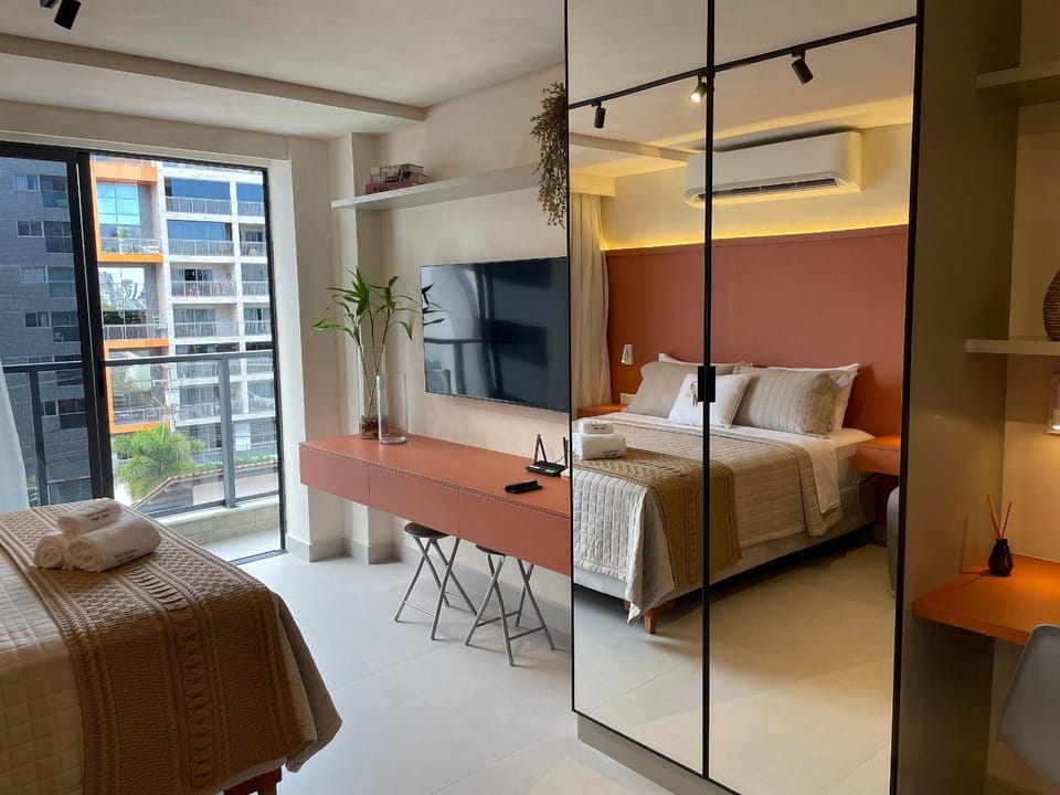 Flat com área de lazer e varanda no Caribessa Apartment in Cabedelo