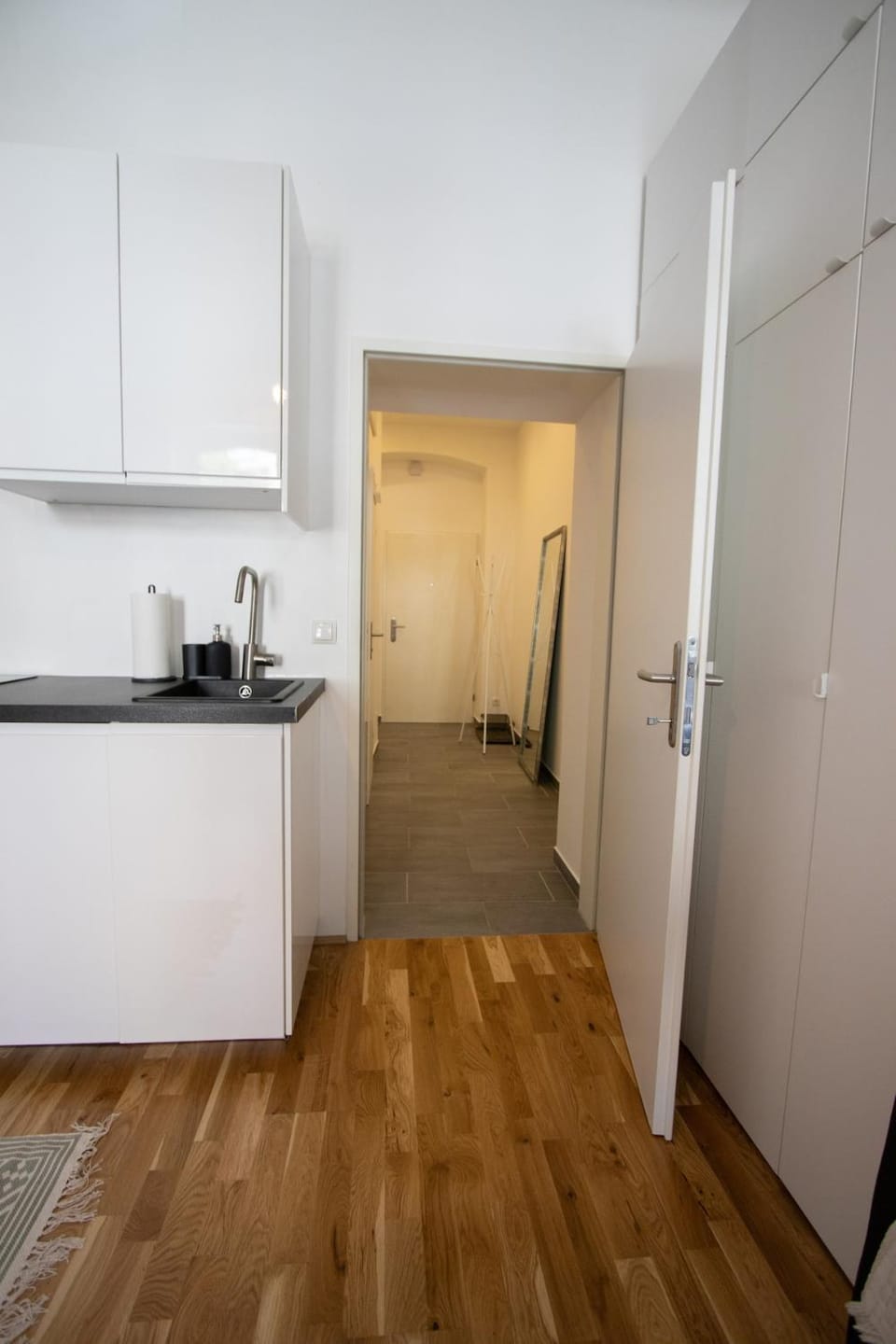 Kitchen or kitchenette, wardrobe