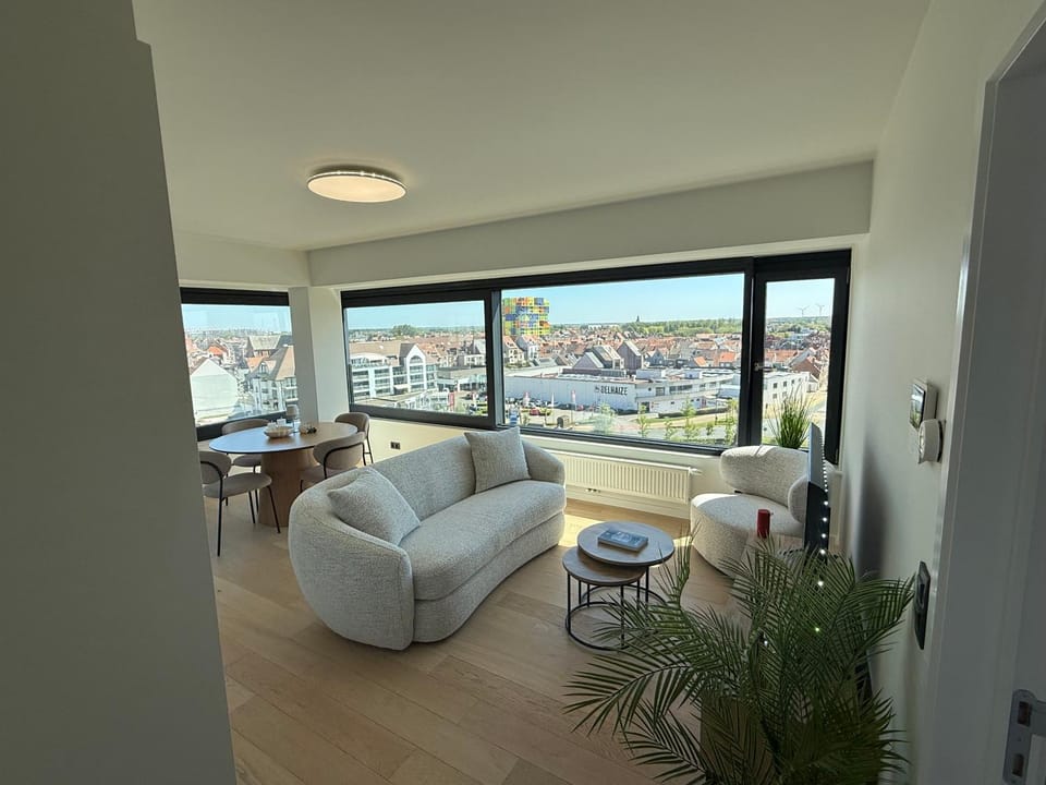 Living room, Seating area, City view