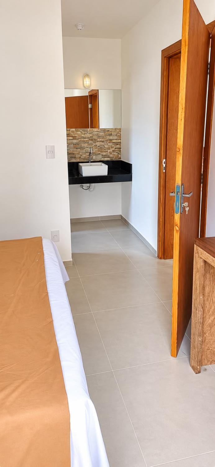 Bed, Bathroom, Photo of the whole room, Bedroom