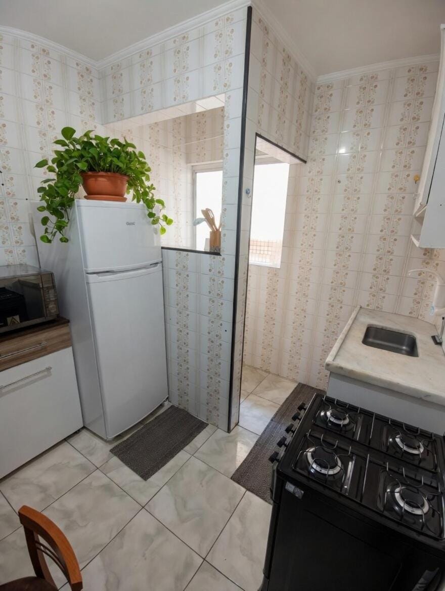 Apartamento Completo a 100m da Praia 5 pessoas Guilhermina Apartment in State of São Paulo