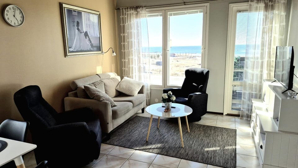 Living room, Seating area, Sea view