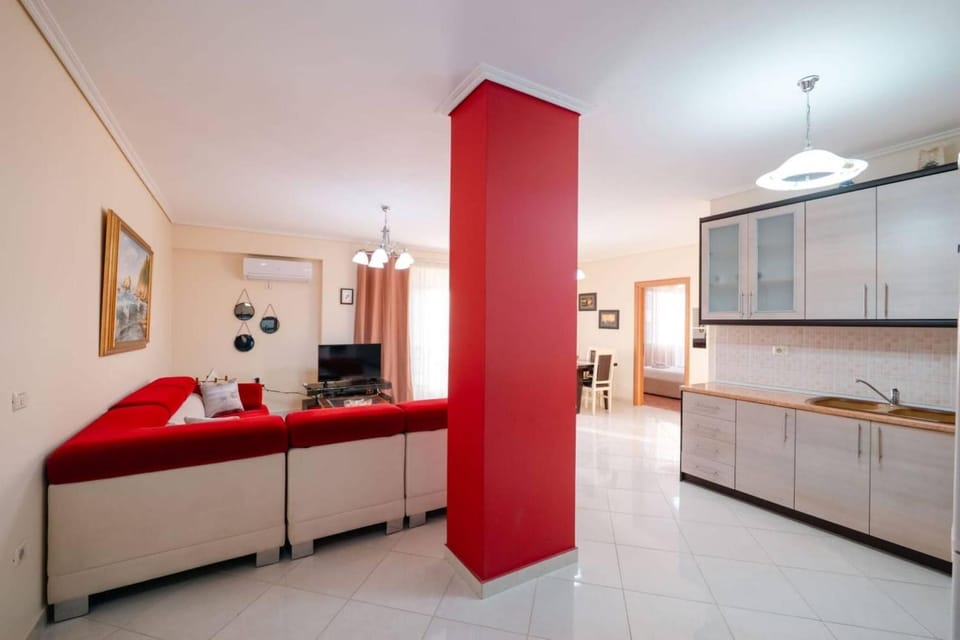 Living room, kitchen