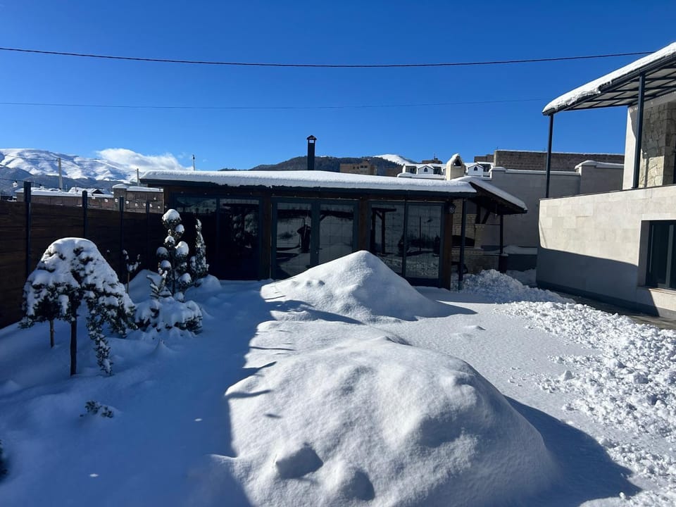 Property building, Winter, Mountain view