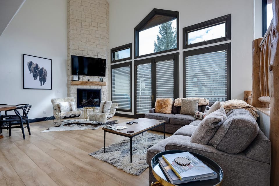Day, TV and multimedia, Living room, fireplace, furniture