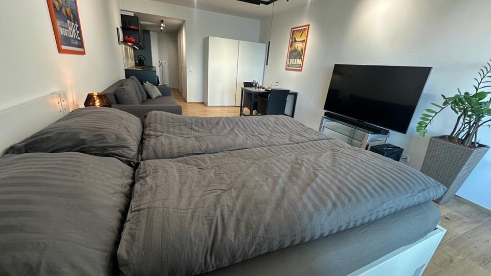 Bed, TV and multimedia, Photo of the whole room, Bedroom