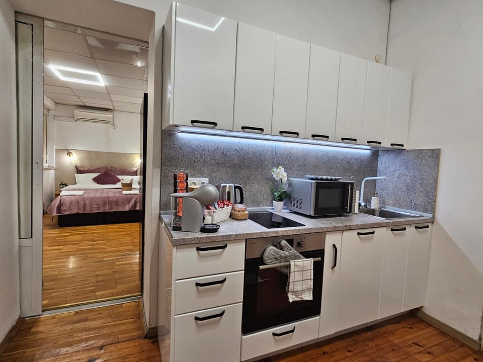 Coffee/tea facilities, Kitchen or kitchenette, Bedroom, minibar, oven