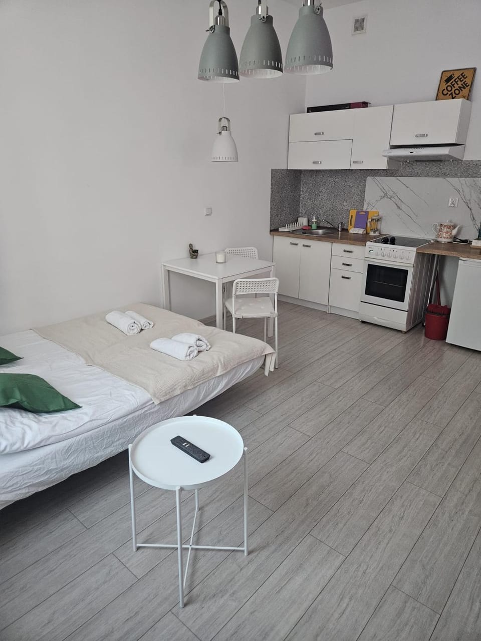 Living room, kitchen
