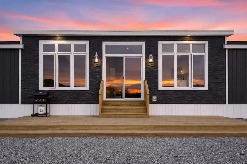 Property building, Patio, Sunset